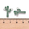 Rack Plating Alloy See Greem Enamel Connector Charms ENAM-N056-349P-3