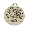 Tibetan Style Alloy Enamel Pendants Setting TIBEP-3395-AS-RS-1