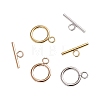 Vacuum Plating 304 Stainless Steel Ring Toggle Clasps STAS-CJ0001-46-4