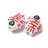 Handmade Printed Porcelain Beads PORC-F005-03B-01-2