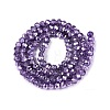 Transparent Electroplate Glass Beads Strands EGLA-Q131-01A-04-2