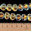 Electroplate Transparent Glass Beads Strands EGLA-B012-AB01-5