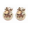 Christmas Theme Alloy Enamel Pendants ENAM-T020-10M-2