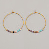 Bohemian Handmade Glass Seed Beads Hoop Earrings AM1646-3-1