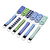 12Pcs 12 Style Polyester Pendant Keychains KEYC-BY0001-02-2