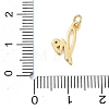 Brass Micro Pave Clear Cubic Zirconia Charms KK-D289-66G-H-3