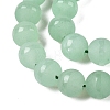 Frosted Natural White Jade Beads Strands G-T138-8mm-209D-3