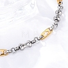 201 Stainless Steel Byzantine Chain Bracelets BJEW-B078-170GP-5