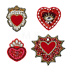 DICOSMETIC 4Pcs 4 Style Heart Beading Sequin Rhinestone Costume Accessories DIY-DC0002-69-1