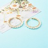 Natural Pearl Beads Brass Hoop Earrings EJEW-JE04565-5