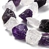 Rough Raw Natural Quartz Crystal & Amethyst Beads Strands G-J388-05-3