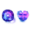Transparent Spray Painted Glass Beads GLAA-N035-032-G01-4