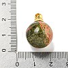 Natural Unakite Perfume Bottle Pendants G-K338-22G-11-3