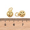Brass Micro Pave Black Cubic Zirconia Charms CU-CBA56CE-01G-3