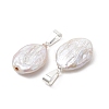 Natural Nucleated Baroque Keshi Pearl Pendants PALLOY-JF05470-03-3