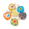 Handmade Millefiori Lampwork Pendants PALLOY-JF05205-2