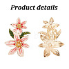 2 Pairs 2 Colors 3D Flower of Life Enamel Dangle Stud Earrings EJEW-FI0001-26-3