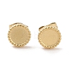 Ion Plating(IP) 304 Stainless Steel Flat Round Stud Earrings for Women EJEW-G389-02G-1