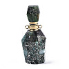 Assembled Synthetic Pyrite and Imperial Jasper Openable Perfume Bottle Pendants G-R481-15C-1