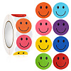 Round Dot Paper Self-adhesive Smiling Face Reward Stickers PW-WG51572-01-1