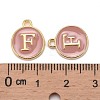 Golden Plated Alloy Enamel Charms X-ENAM-S118-07F-3