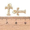 304 Stainless Steel with Crystal Rhinestone Charms RB-CBA5270-11G-T-3