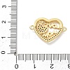 Mother's Day Brass Micro Pave Cubic Zirconia Connector Charms CU-CBAC7ED-01A-G-3