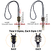 2Pcs 2 Styles Alloy Guitar Pendant Bolo Tie Lariat Necklaces NJEW-GA0001-20-2