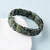 Rectangle Natural African & Turquoise Beads Stretch Bracelets for Women Men BJEW-Z149-01A-3