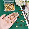 60Pcs 6 Styles 304 Stainless Steel Ribbon Crimp Ends STAS-UN0063-91G-3