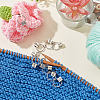 Cube Charm Knitting Row Counter Chains HJEW-PH01692-5