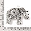 Tibetan Style Alloy Elephant Big Pendants X-TIBEP-Q043-280-RS-3