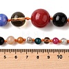 Natural Mixed Stone & Glass Round Beads Strands X-G-C188-01-5