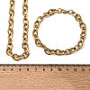 Unisex 304 Stainless Steel Bracelets & Necklaces SJEW-L199-11G-5