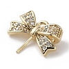 Brass Micro Pave Clear Cubic Zirconia Charms KK-G491-15G-2