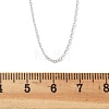 Anti-Tarnish Rhodium Plated 925 Sterling Silver Cable Chains Necklace for Women STER-I021-05P-2