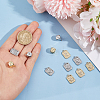 Brass Micro Pave Clear Cubic Zirconia Pendants KK-HS0002-24-3