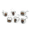 Natural Tiger Eye Rings G-S217-06-B-4