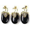 Natural Obsidian Pendants G-L524-17G-01-1