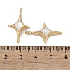 Brass Pave Shell Pendants KK-G497-09G-3