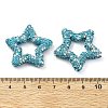 Star Shape Polymer Clay Rhinestone Beads CLAY-NH0001-06K-3