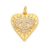 Brass Micro Pave Cubic Zirconia Pendants KK-U033-07G-01-1