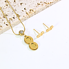 Stainless Steel Number 8-shaped Pendant Necklace & Stud Earrings Sets for Women Daily Casual and Party OF1174-3