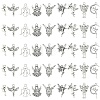45Pcs 9 Styles Tibetan Style Alloy Pendants FIND-YW0012-17-2