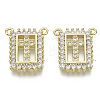 Brass Micro Pave Cubic Zirconia Pendants X-ZIRC-S061-195G-NF-1