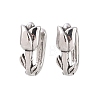 Rose Flower 316 Stainless Steel Clip on Nose Rings AJEW-C044-12AS-4