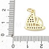 Brass Micro Pave Clear Cubic Zirconia Pendants KK-H255-27G-3