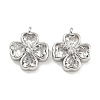 Brass with Clear Cubic Zirconia Charms KK-Q820-23P-1