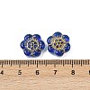 Baking Paint and Golden Metal Enlaced Glass Beads DGLA-T004-10I-3