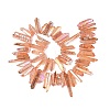 Spray Painted Electroplate Natural Quartz Crystal Points Beads Strands G-Q610-02H-2